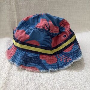 Mini Boden size 2-6 years Tropical  Cotton Bucket Hat Vacation Coastal Preppy